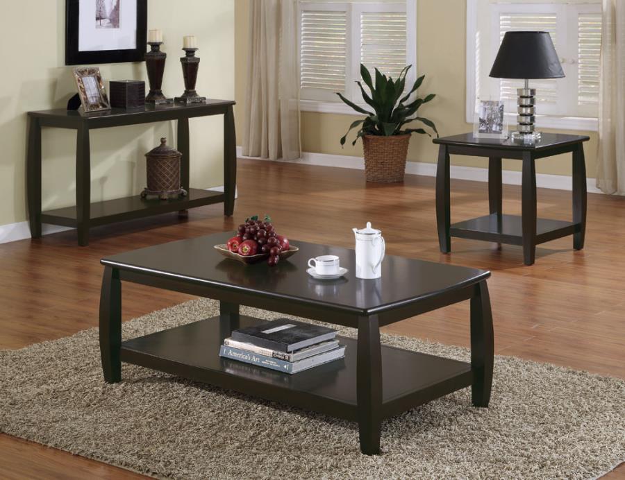 Dixon - Rectangular Coffee Table with Lower Shelf Espresso