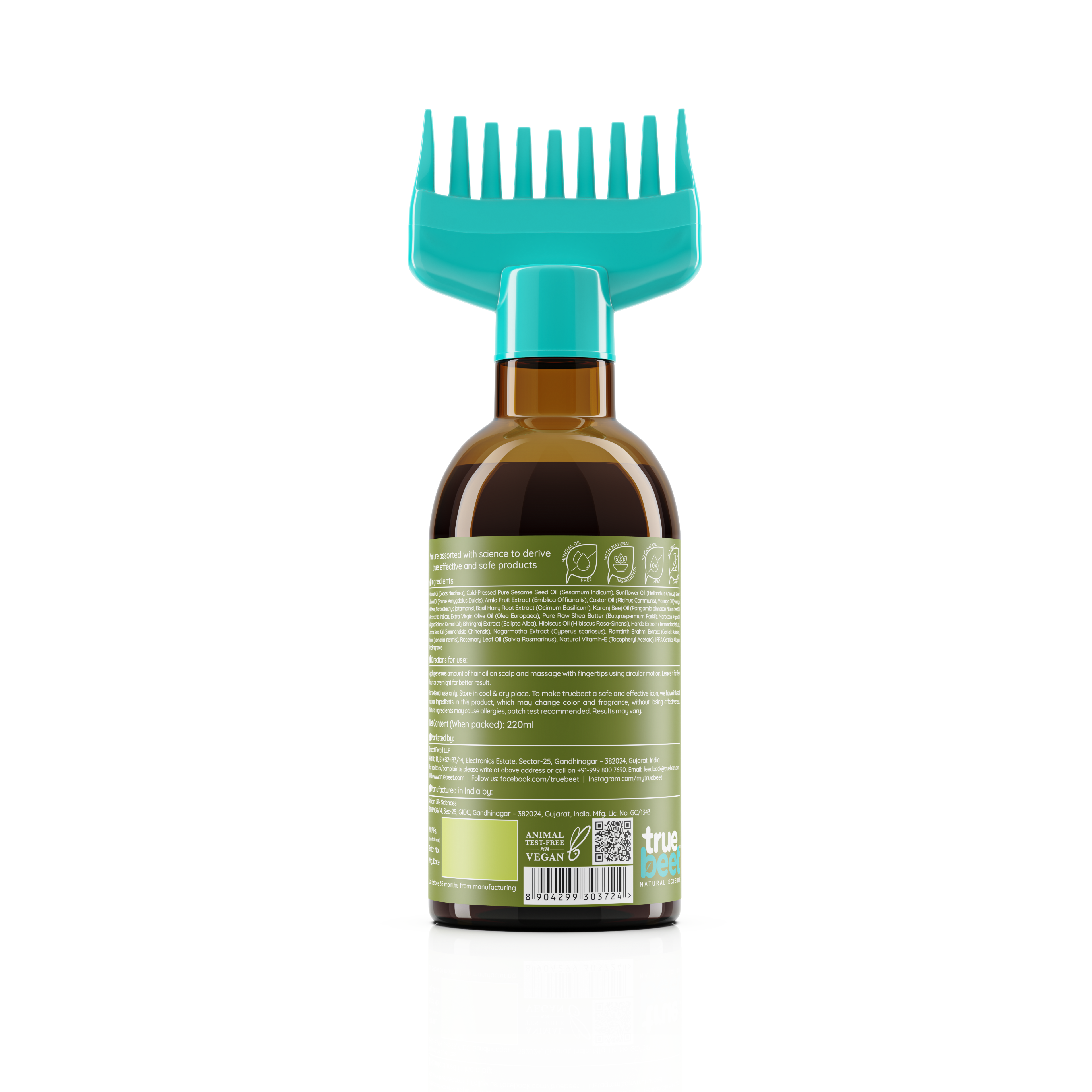 Flip Top Cap Pet Hair Oil Bottle 100ml