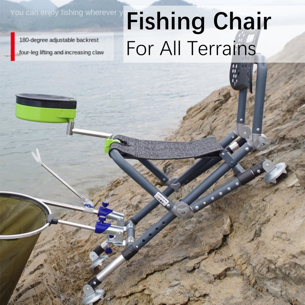 Multifunctional Portable Fishing Chair All Terrain Reclining Aluminum Alloy  Fishing Chair Fishing Chair Folding Fishing Seat