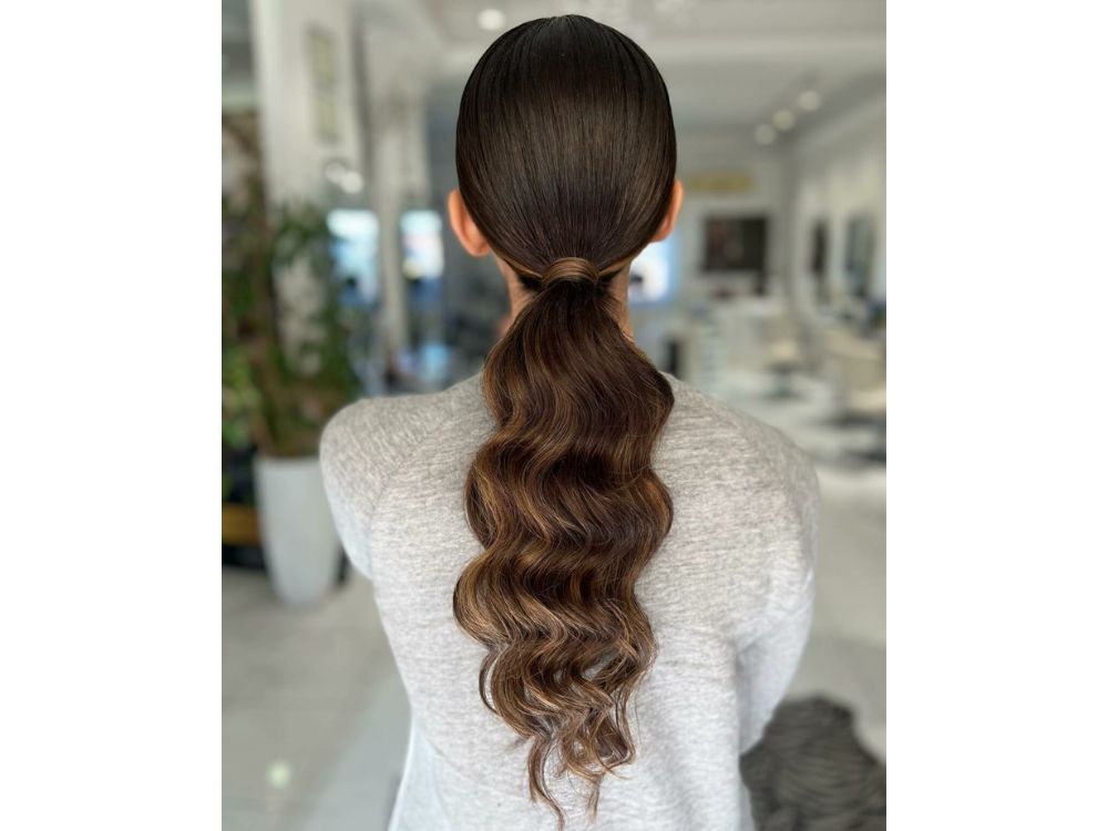 Ponytail style with Hair wig