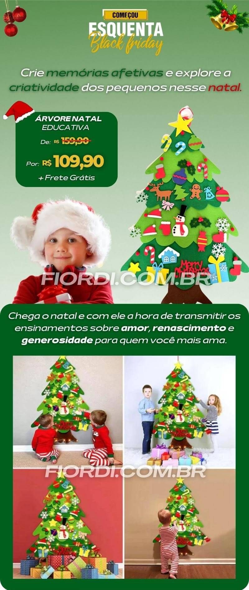 árvore de natal educativa fiordi