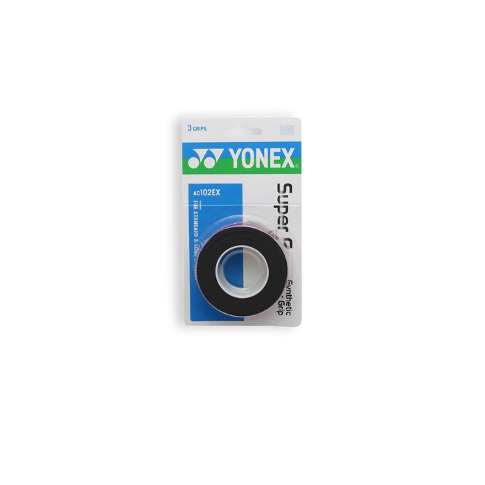 Yonex Super Grap Svart 3-pack närbild 0 