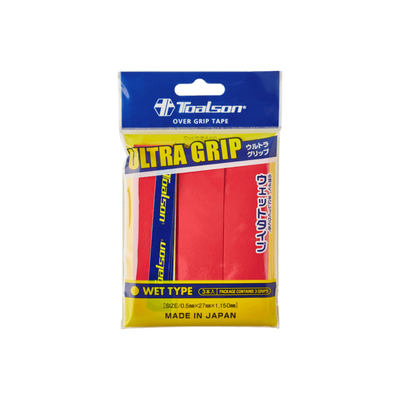 Toalson Ultra Grip Neon Röd 3-pack