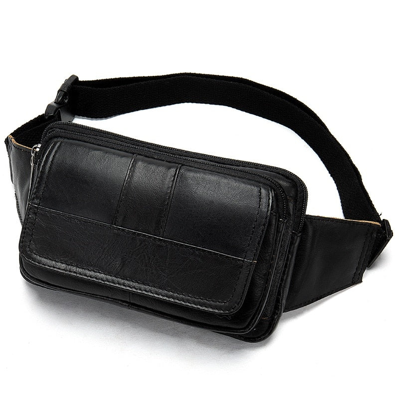 Genuine Leather Men Fanny Pack Waist Bag: Murse Man Purse | Mens Bag |  Pouch Waist Bag