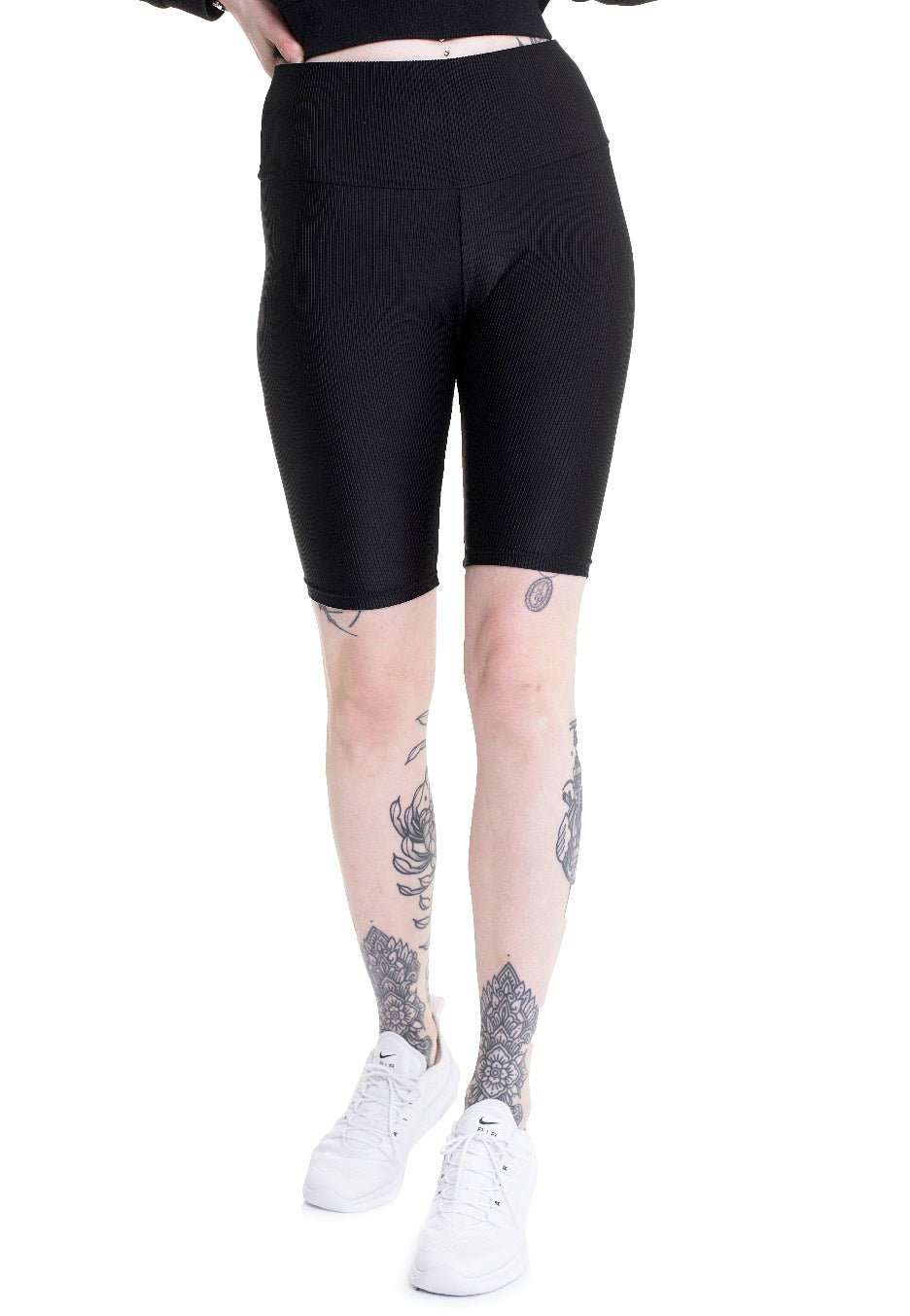 Urban Classics - Ladies High Waist Rib Black - Leggings