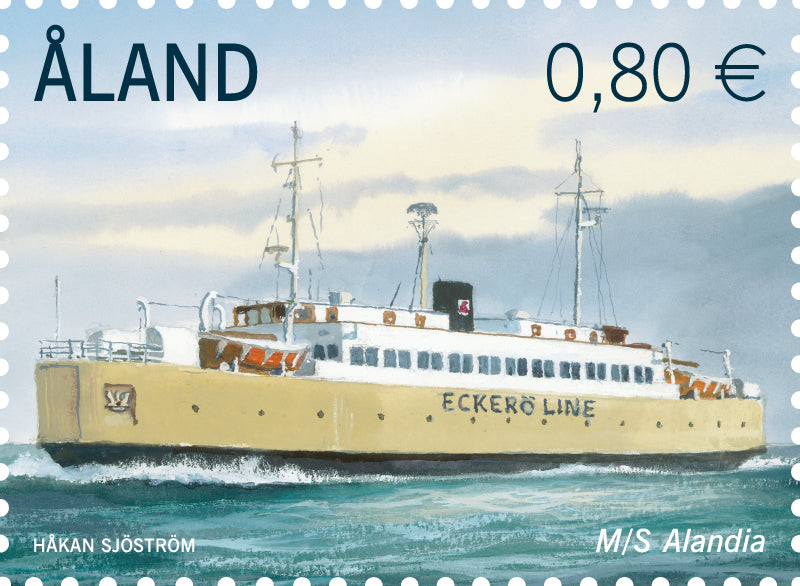 Passagerarfärjor, m/s Alandia -ostämplat – Åland Stamps