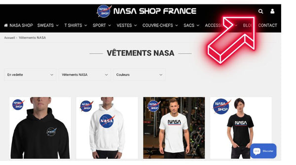 Recherche de vêtement à la Mode NASA