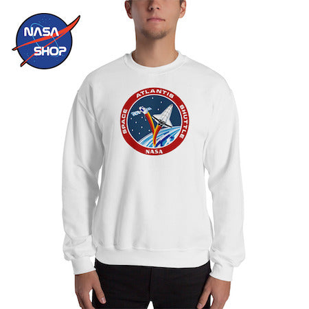 Sweat NASA Atlantis Blanc pour Homme Sweat NASA Atlantis Homme Blanc ∣ NASA SHOP FRANCE®