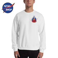 Pull NASA Columbia Homme Blanc ∣ NASA SHOP FRANCE®