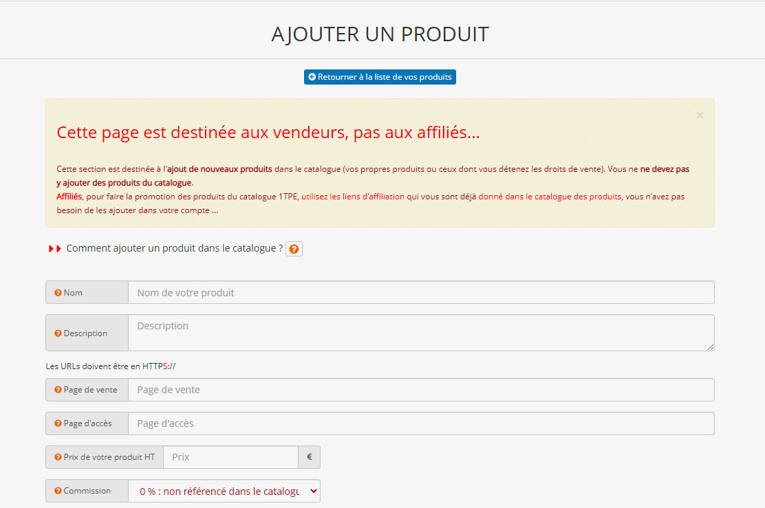 ajouter un produit sur 1TPE