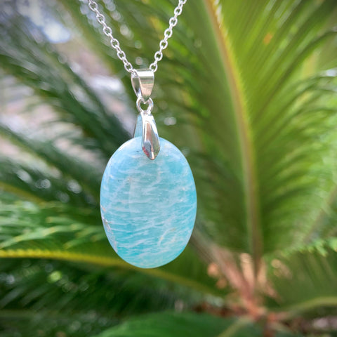 Pendant with blue Amazonite at oussia.com