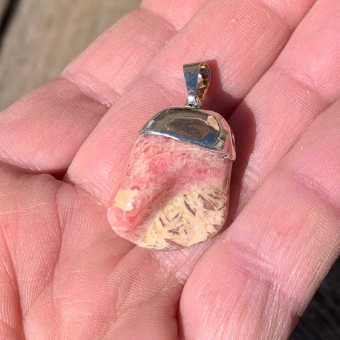 Rhodochrosite pendant