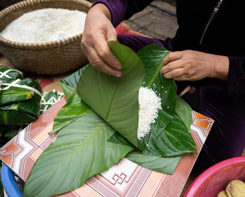 banh chung - tradicinis vietnamiečių naujametinis patiekalas