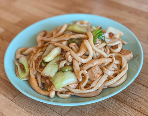 udon makaronų stir-fry