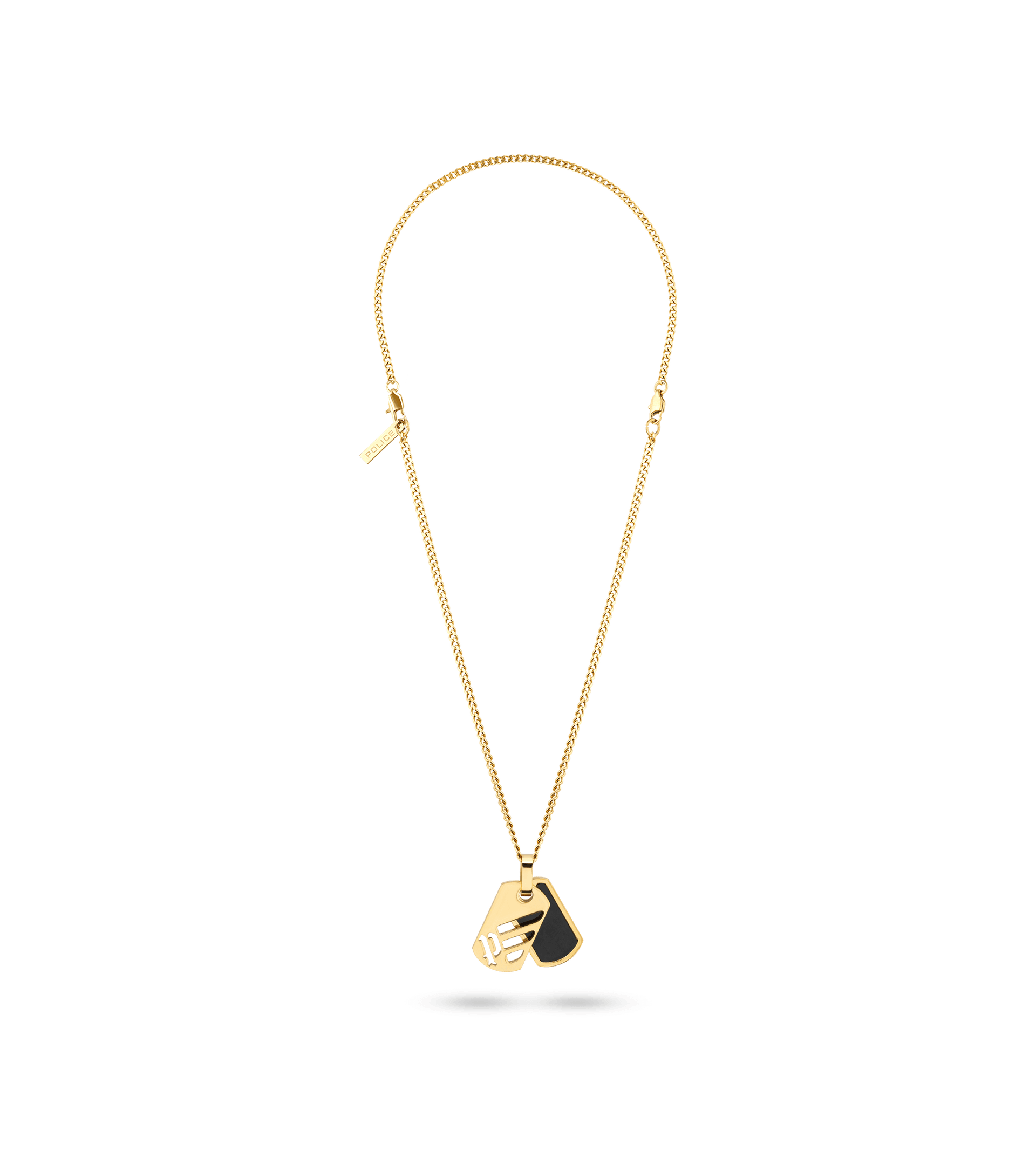 Collier en métal insigne police doré adulte : Deguise-toi, achat