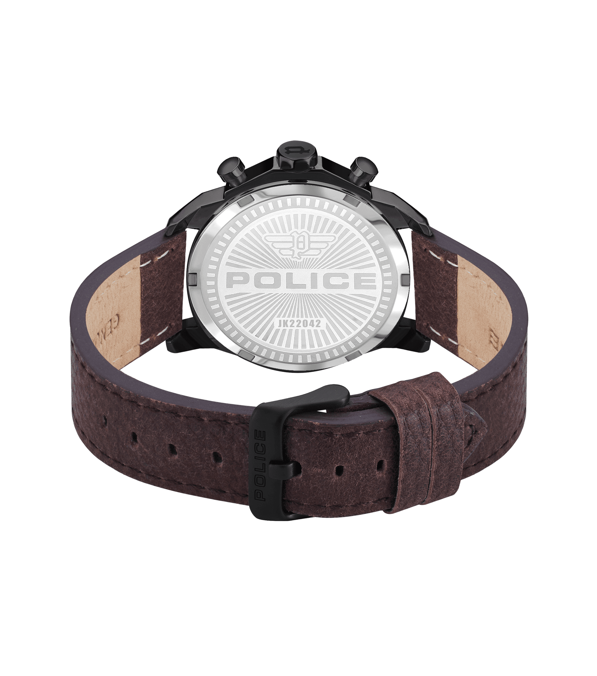 Police watches - Menelik Watch Police For Men Brown, Black