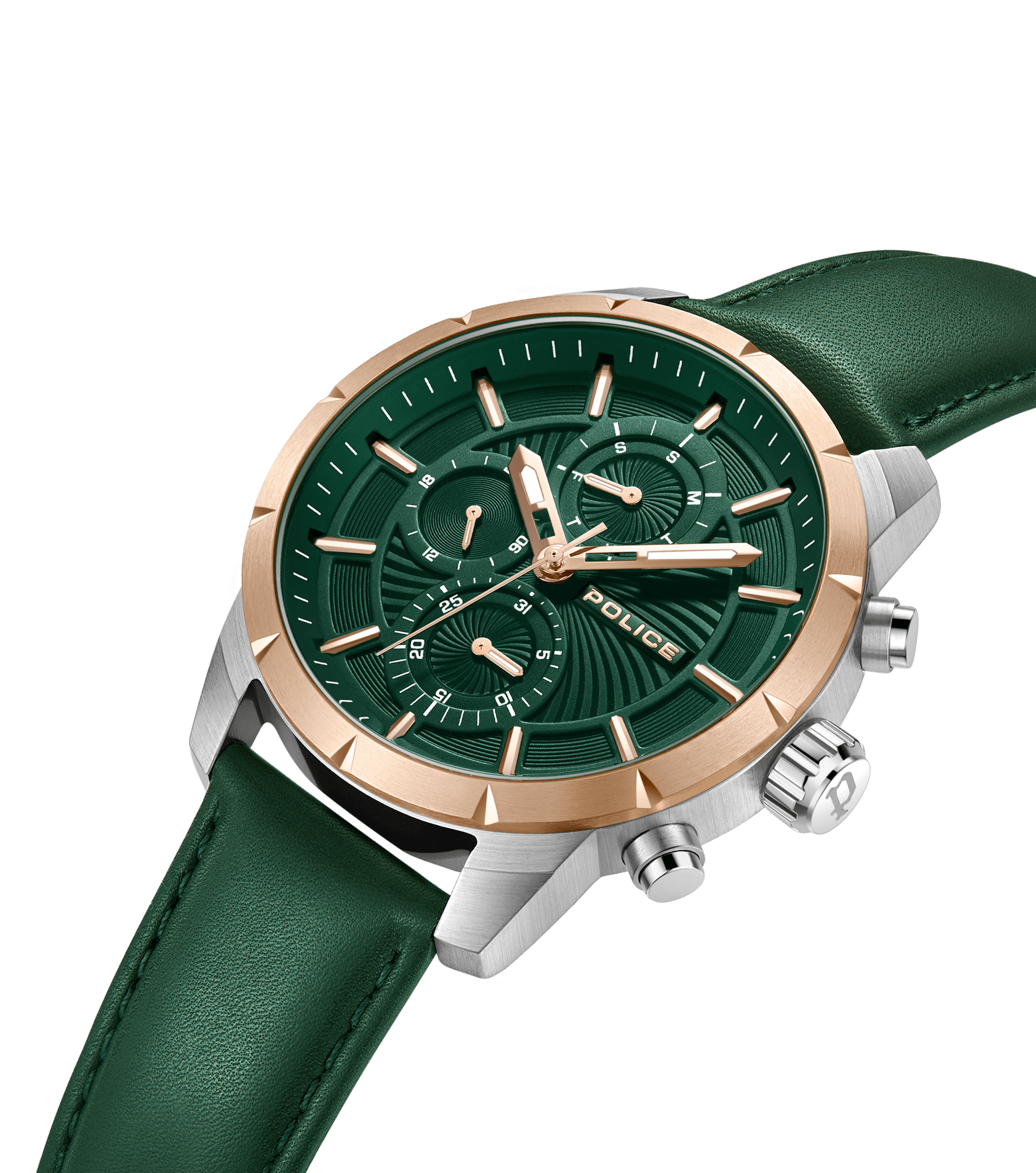 Police watches - Neist Watch By Police For Men Green, Silverandrosegold