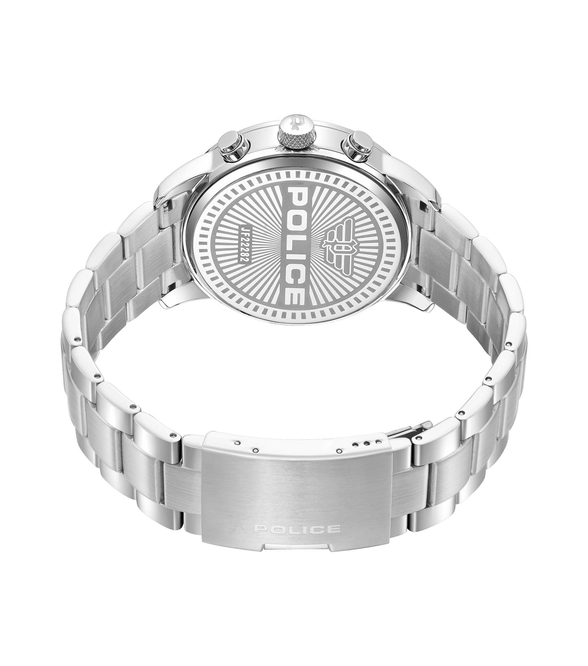 Police watches - Men Silver, By Blue Police Watch Grille For