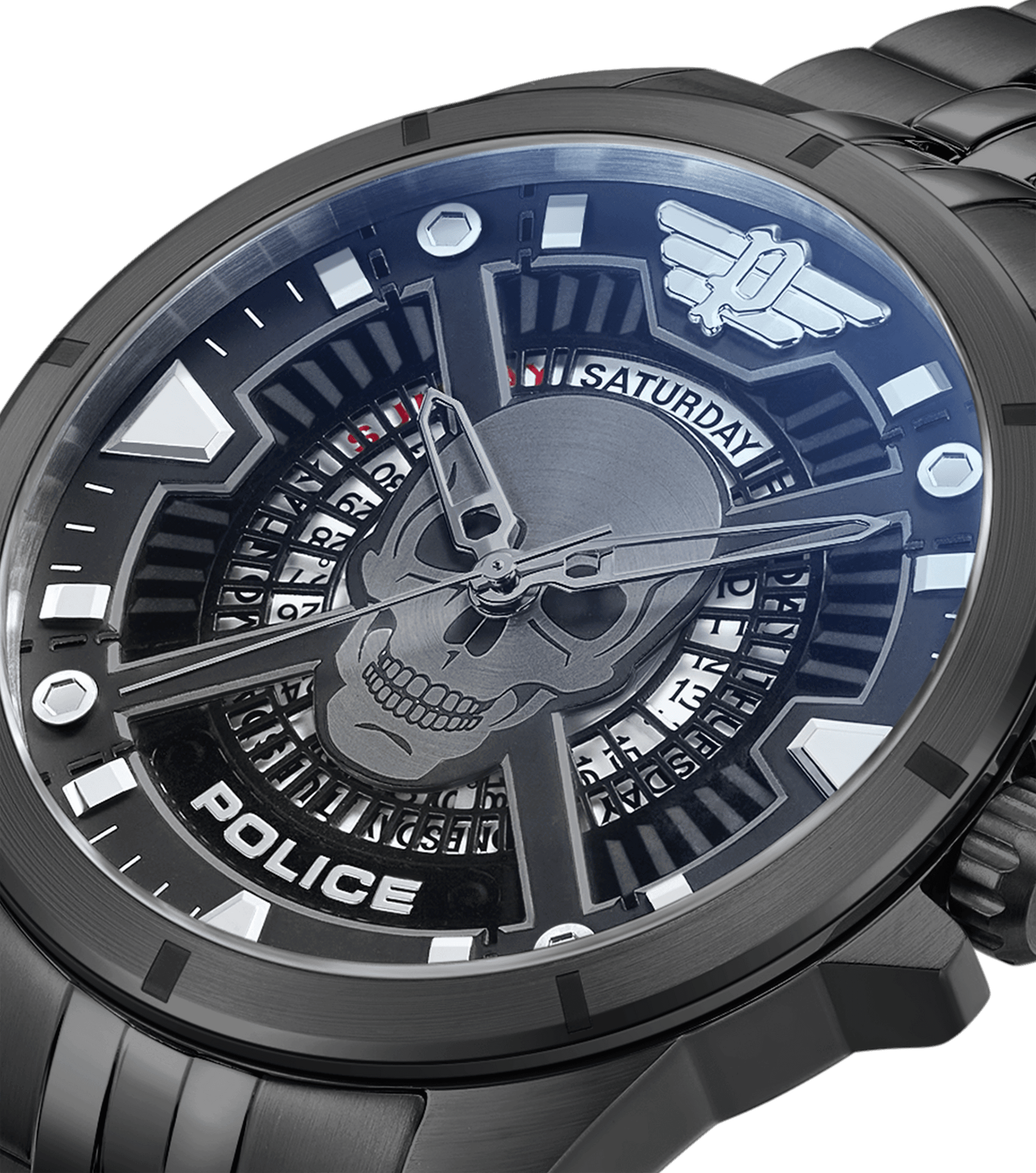 Schwarz - Malawi Uhr Police für Police Schwarz, Herren watches