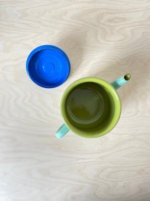 Bornn Enamelware - Colorama Teapot Community Cutlery 