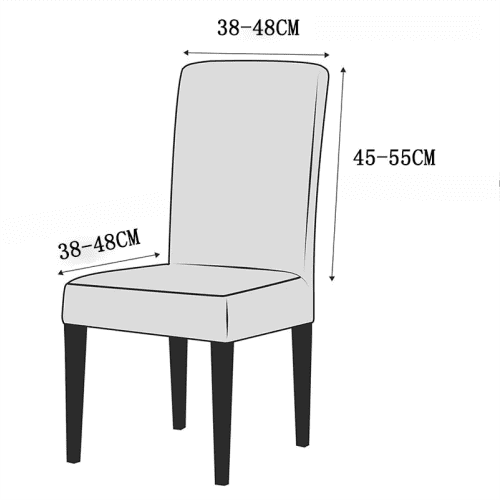 Dimensões e tamanho da capa para cadeira de jantar impermeável