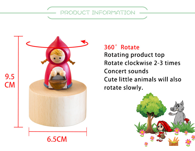 Little Red Riding Hood - The city of the tune - Mini Music box Woodylands