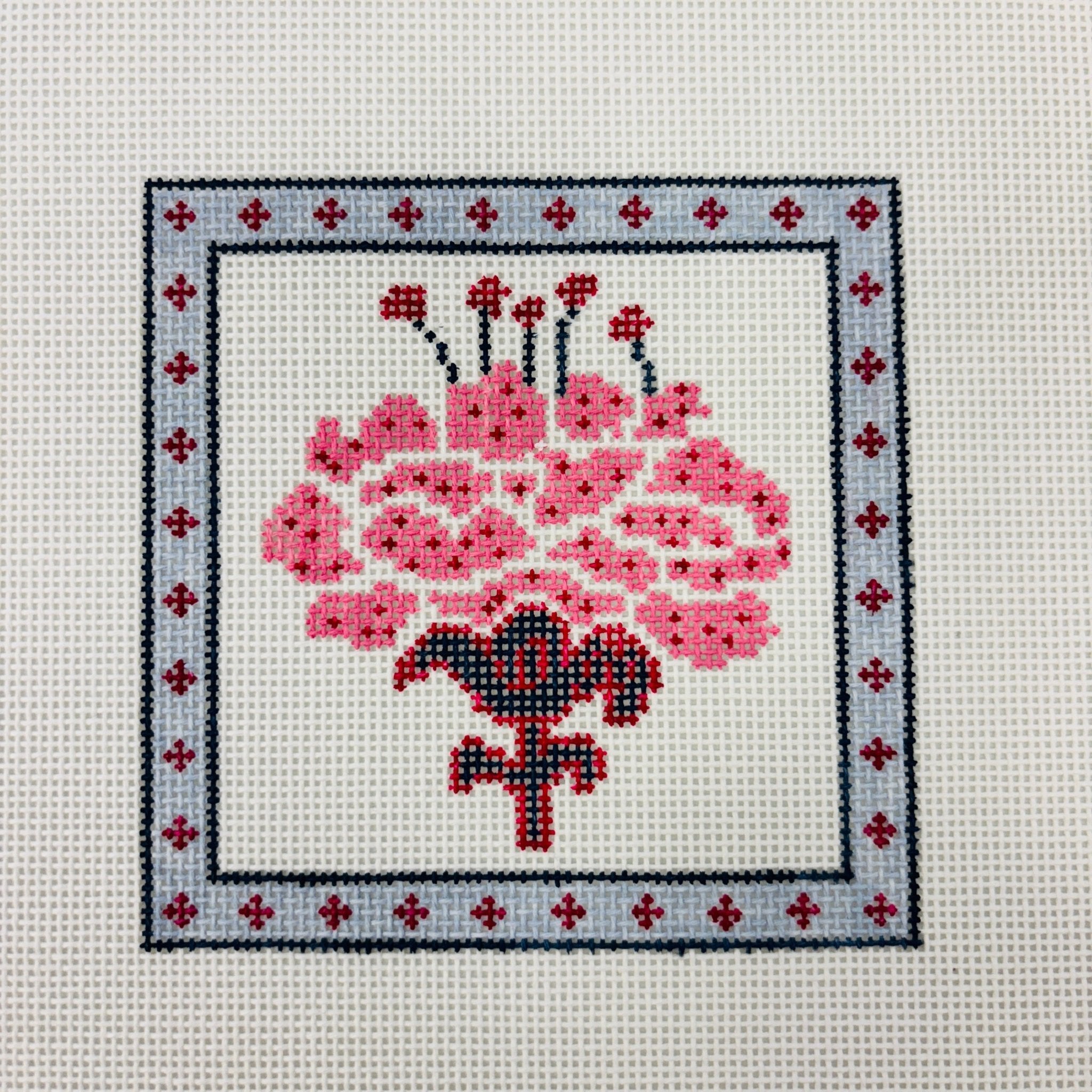 Raspberry Peony Coaster