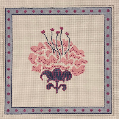Bettieray Designs Floral Hand painted Needlepoint Canvas 18 Mesh