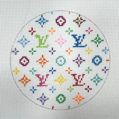 Multi-color Designer 4 Round Needlepoint Canvas – Bargello Needlepoint