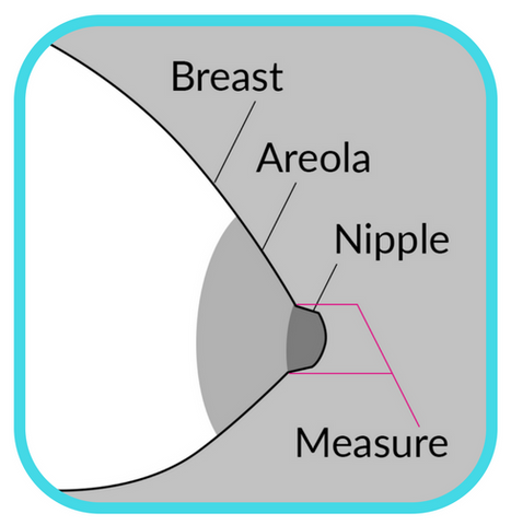 Measuring nipple for flange size 