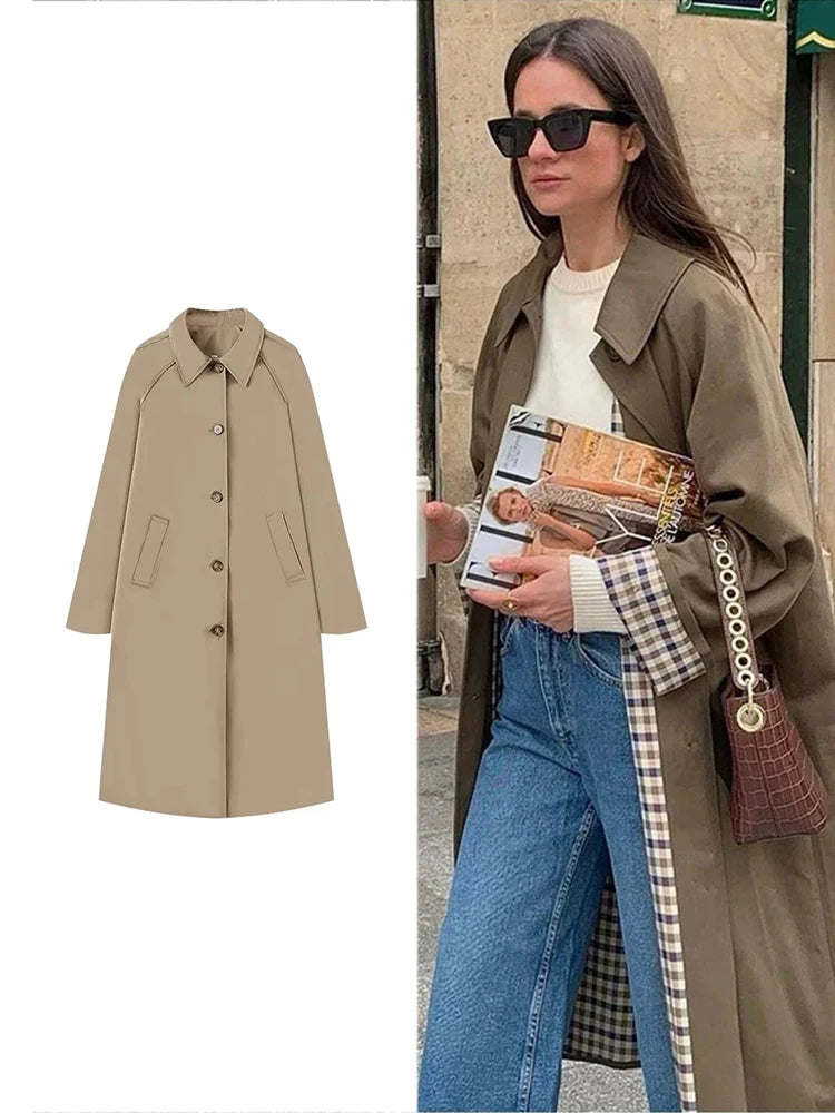 Trench Long Col Coton