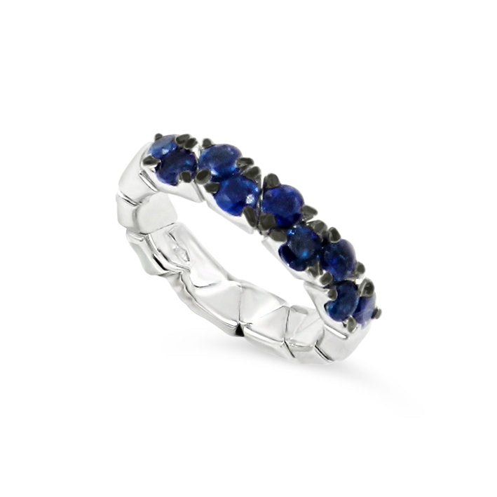 18K White Gold Blue Sapphire Studs – Noémie