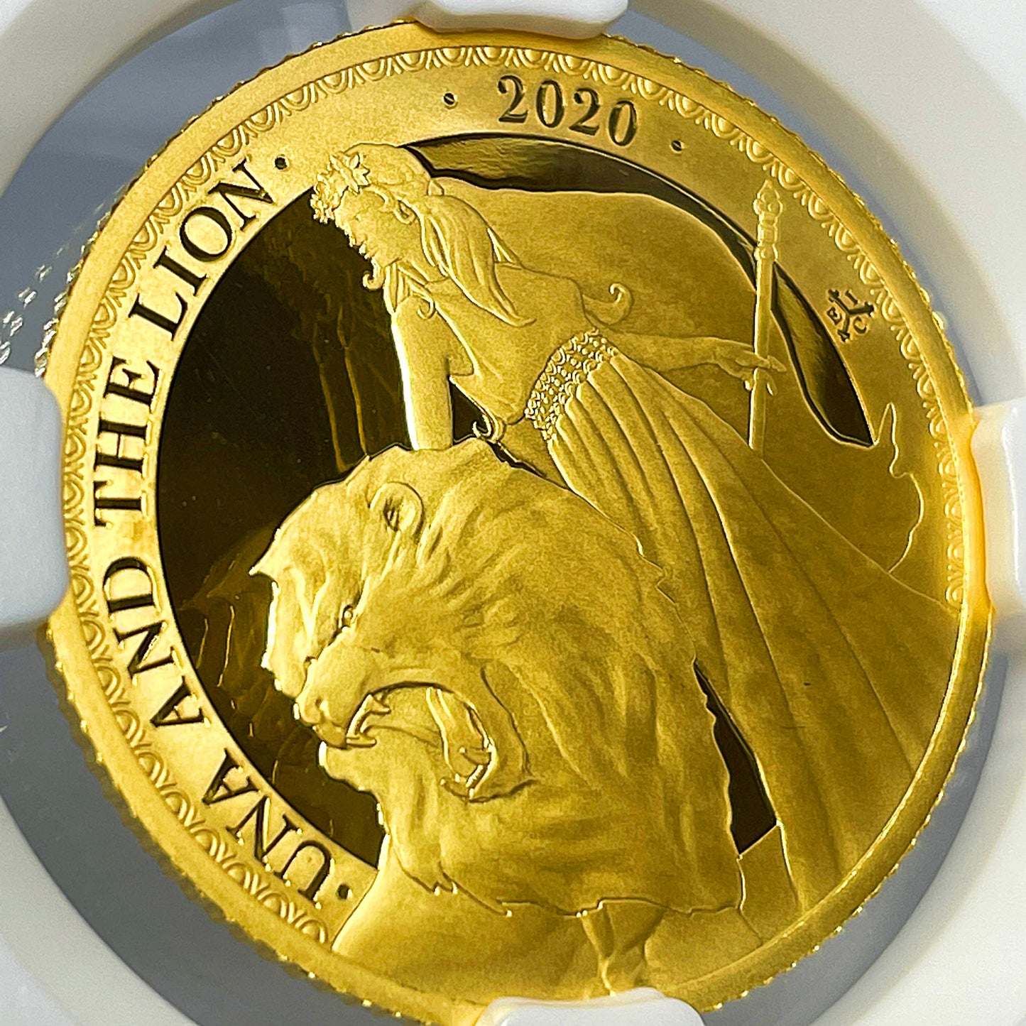 2020 セントヘレナ ウナとライオン £1 1oz 銀貨 NGC MS69②-