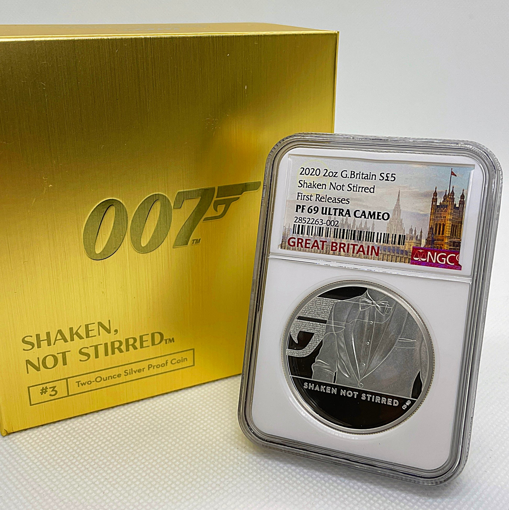《大型：純銀貨》世界二位の高鑑定『007 シリーズ第1弾』PF69UC！シルバー