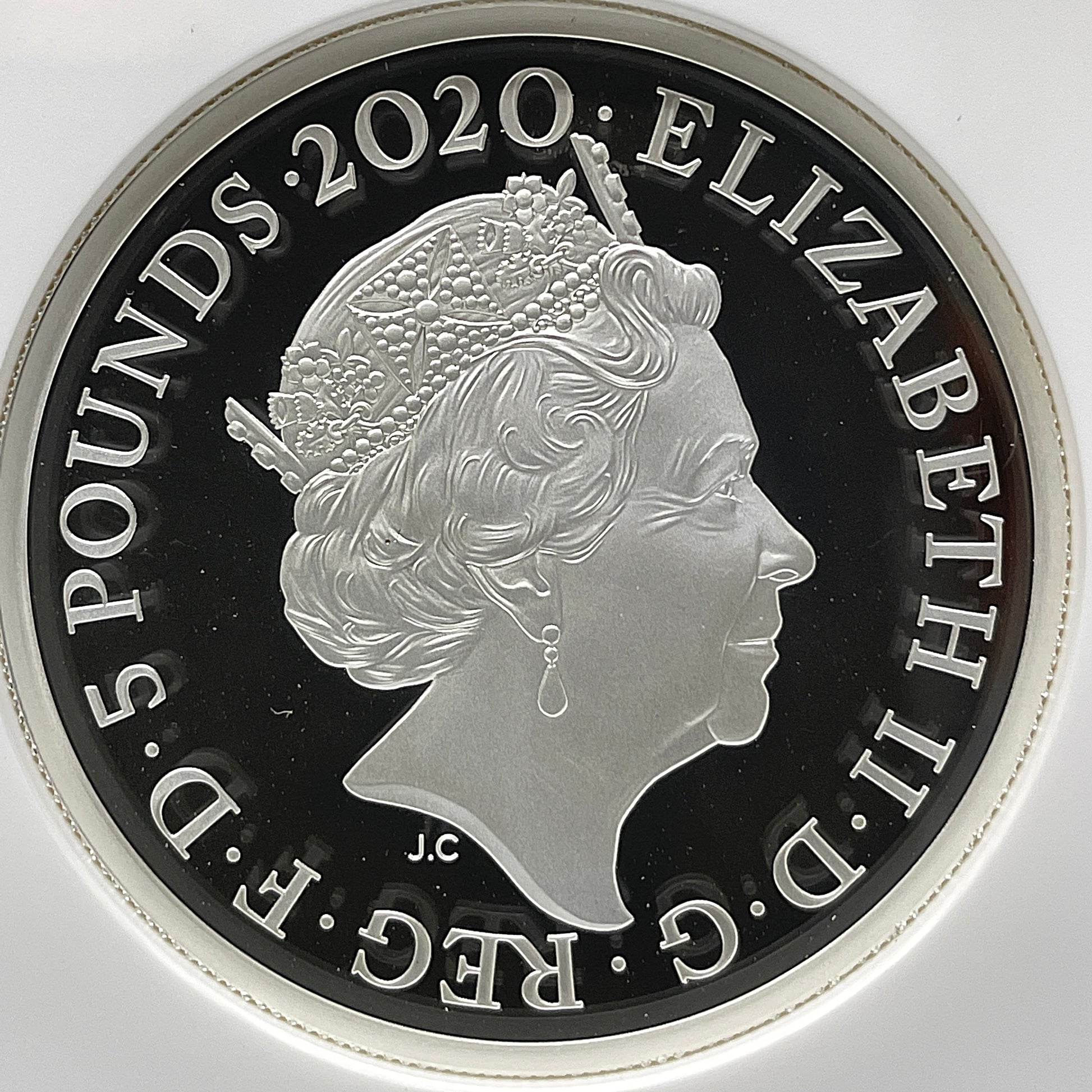 ★NGC★2020 PF7z0 UC イギリス 銀貨 10P デビットボウイ