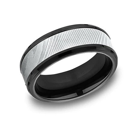 Damascus Steel Men's Wedding Band | Jeweler's Touch