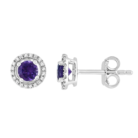 Amethyst Stud Earrings