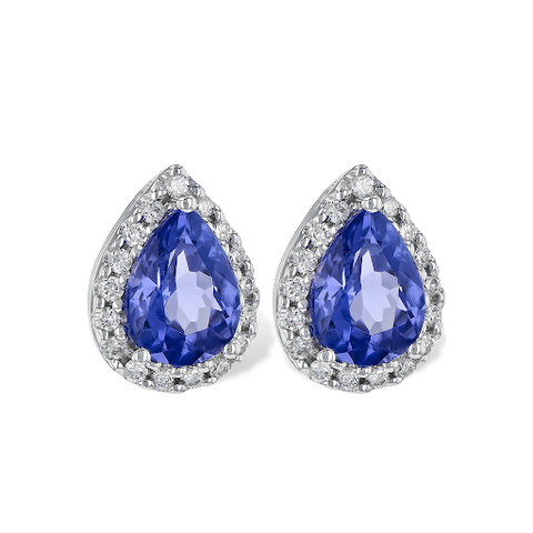 Tanzanite Pear Shaped Earrings