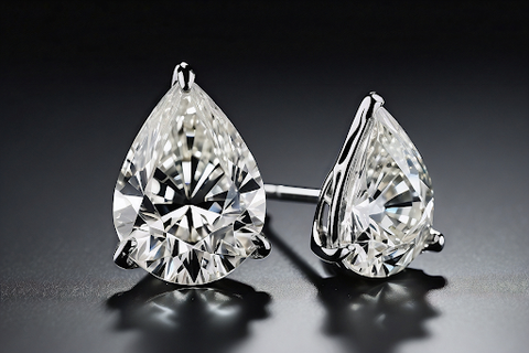 Three-Prong Martini Setting Diamond Earrings