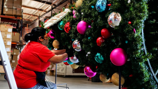 Prep squad building a custom tree.