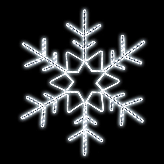 Frosted White Iced Flat Snowflakes 13.75 – Dekra-Lite