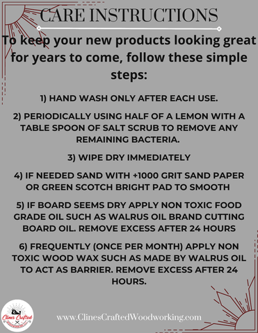 Charcuterie board cleaning instructions