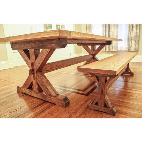 Hand Crafted Trestle Table