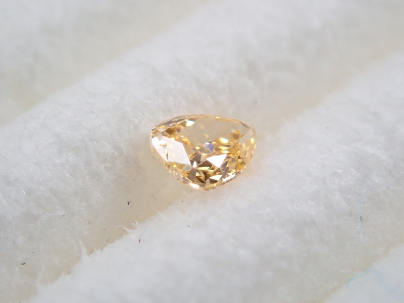 純正 FANCY INTENSE YELLOW ORANGE 花リング/0.637ct その他 イエロー