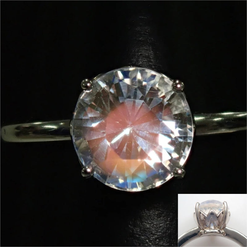 アンデシンラブラドライト プラチナ ダイヤモンド リング 指輪 pt900