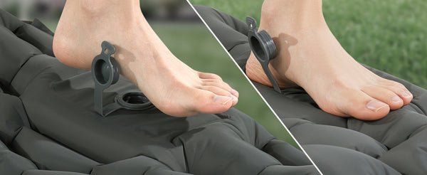 AKSOUL self-inflating sleeping mat pump port with your foot