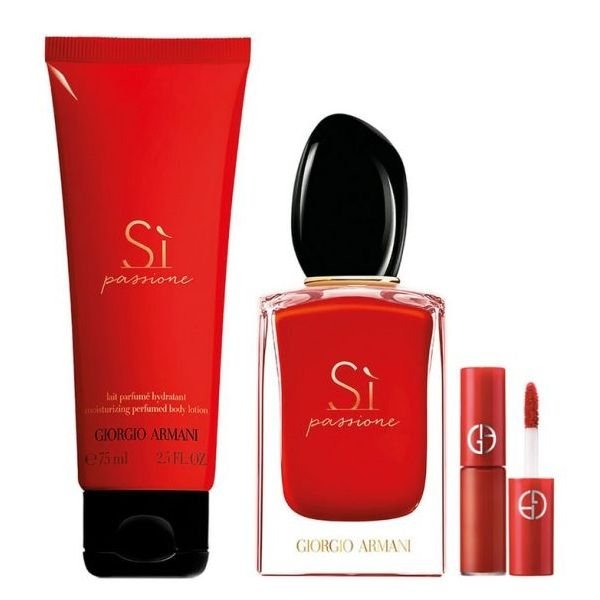 Giorgio Armani Si Passione Gift Set 50ml EDP + 75ml Body Lotion +  –  FragranceAvenue