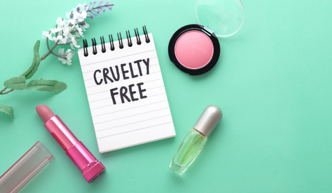 Cruelty Free Cosmetics Make-Up And Notepad Saying Cruelty Free