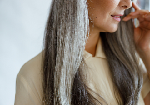 Grey Hair Style Long