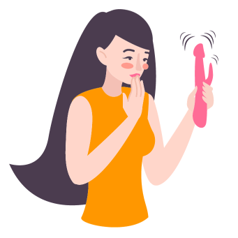 Illustration Of Woman With Sex Toy